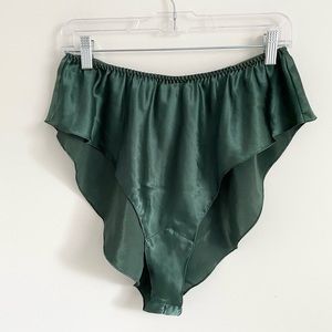 FINAL PRICE Vintage Victoria’s Secret Satin Underwear Forest Green Size Large